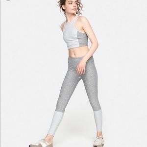 Outdoor Voices gray and white leggings SM